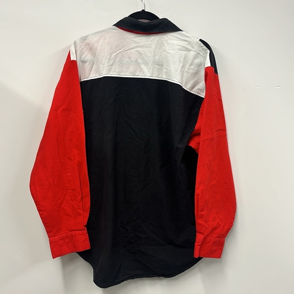 1849 ranchwear vintage red white black color block horseshoe shirt XL - Picture 6 of 6